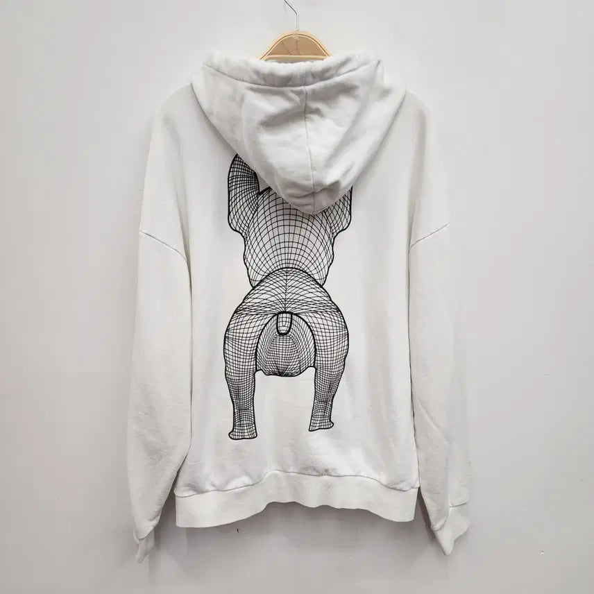 [BUNJANG] LifeWork Unisex Hoodie Zip-up (White, L) / 라이프워크 후드 집업 100사이즈