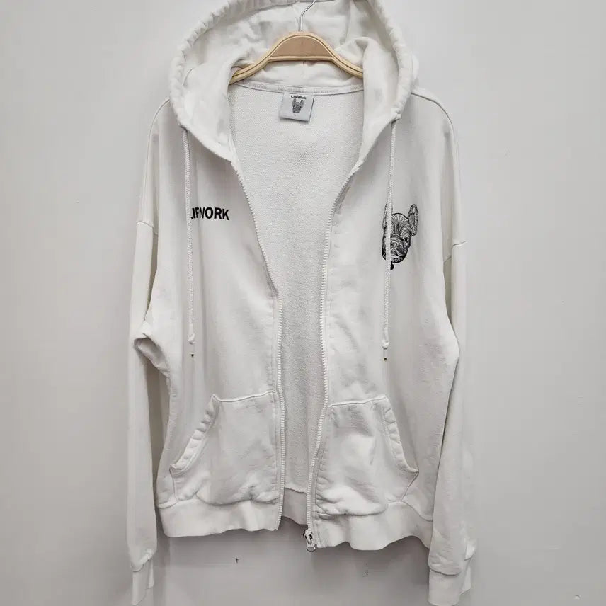 [BUNJANG] Life Work Unisex Zip-Up Hoodie / 라이프워크 후드 집업 100사이즈