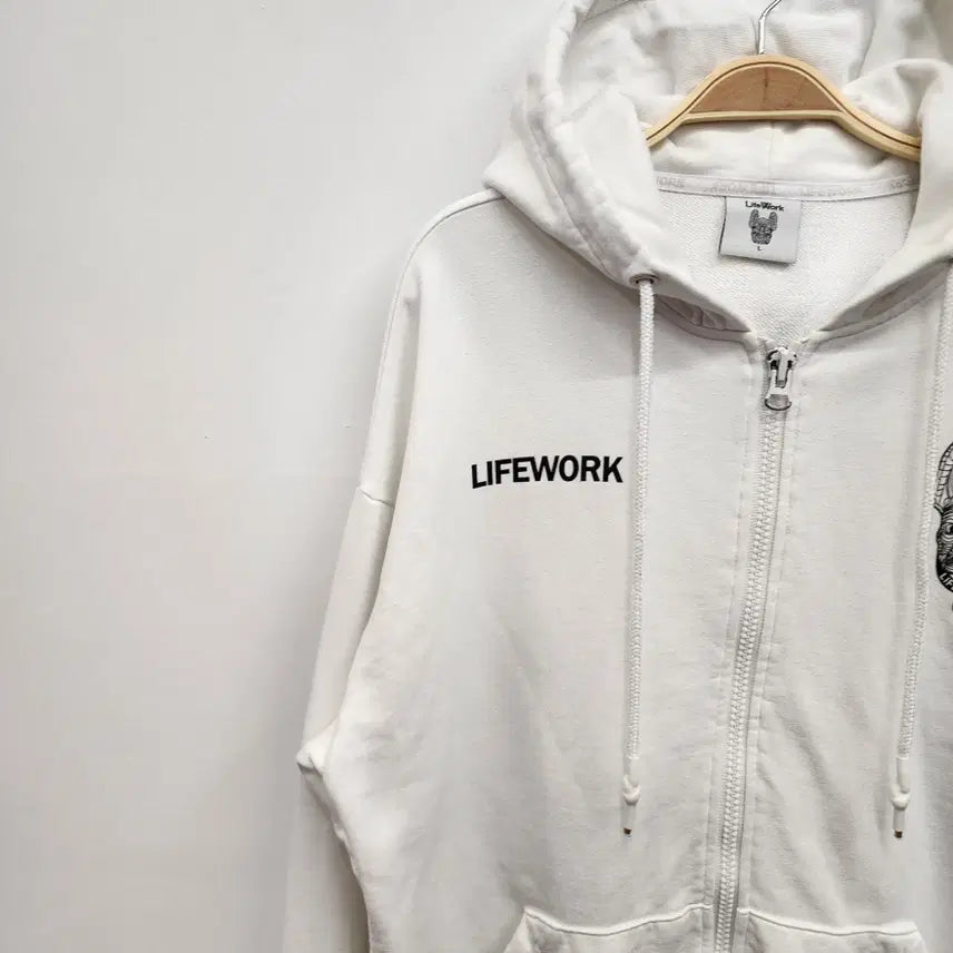 [BUNJANG] Life Work Unisex Zip-Up Hoodie / 라이프워크 후드 집업 100사이즈
