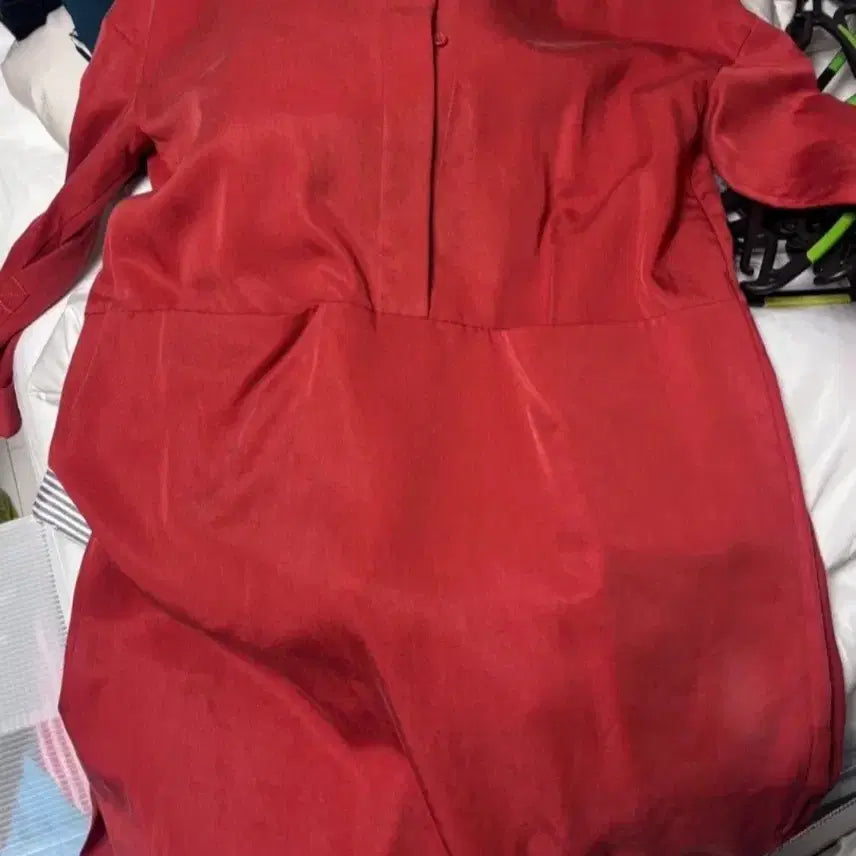 [BUNJANG] COS Red Shirt Midi Dress / COS 코스 레드 셔츠 원피스