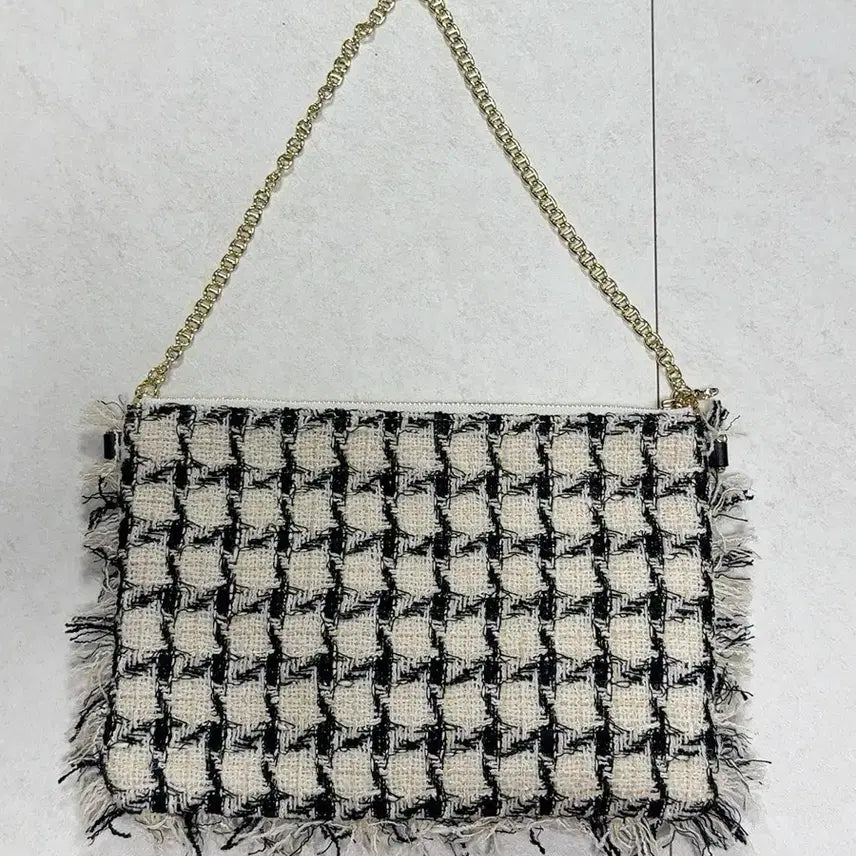 [BUNJANG] umer Tweed Chain Shoulder Bag / (umer) 유메르 트위드 체인 숄더백