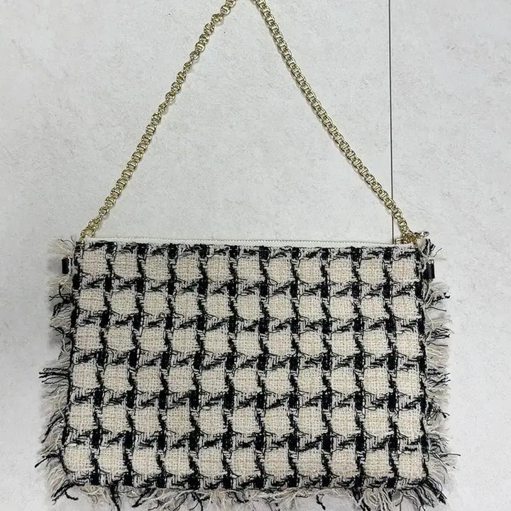 [BUNJANG] umer Tweed Chain Shoulder Bag / (umer) 유메르 트위드 체인 숄더백