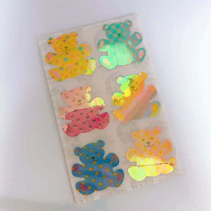 [BUNJANG] Jellycat Pearly Big Teddy 3-Piece Sticker Set / 5/14하루할인 (무배)샌디라이온 펄리 빅 테디(3장)