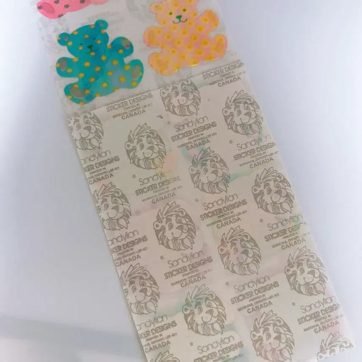 [BUNJANG] Jellycat Pearly Big Teddy 3-Piece Sticker Set / 5/14하루할인 (무배)샌디라이온 펄리 빅 테디(3장)