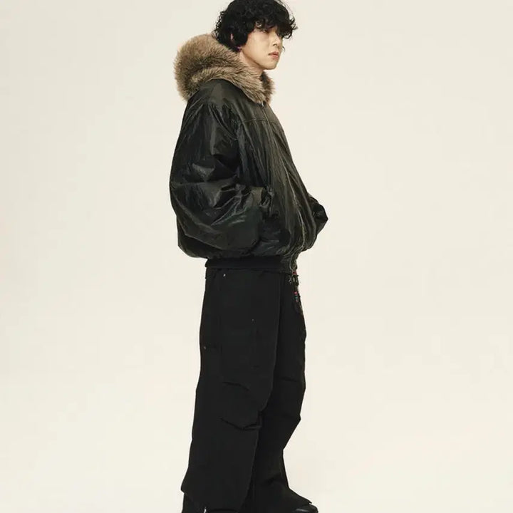 [BUNJANG] Cord Coated Reversible Fur Jacket / [새상품] Cord 코드 코티드 리버시블 퍼 자켓
