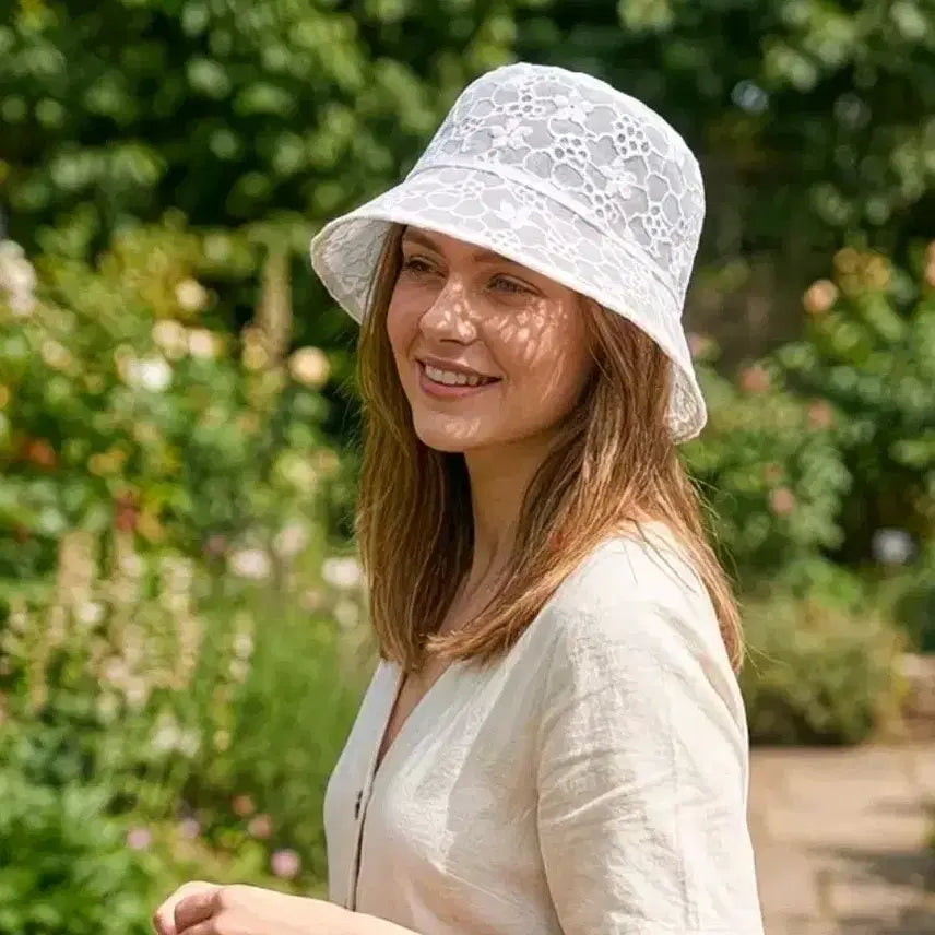 [BUNJANG] Mesh Lace Summer Hat / 여름용 여성모자 통기 망사 레이스 모자 챙 매쉬 메쉬