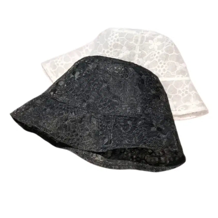 [BUNJANG] Mesh Lace Summer Hat / 여름용 여성모자 통기 망사 레이스 모자 챙 매쉬 메쉬