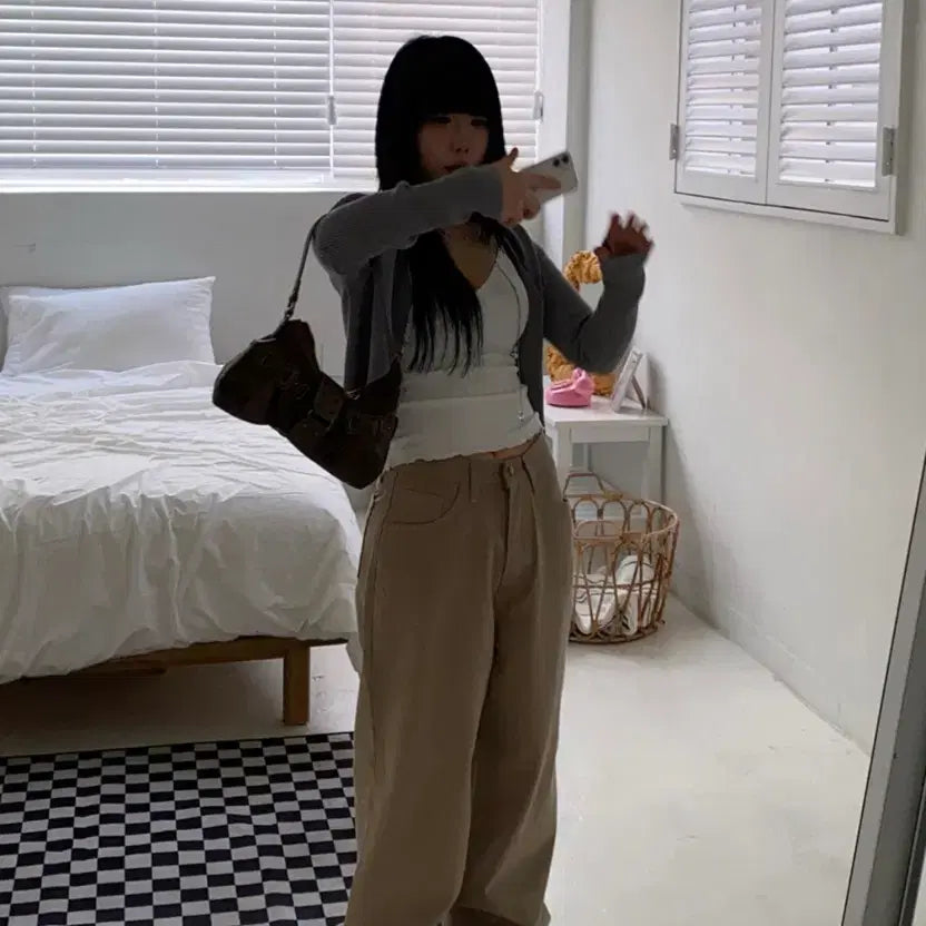 [BUNJANG] is is Basic Cotton Wide Pants / 이즈이즈 베이직 코튼 와이드 팬츠