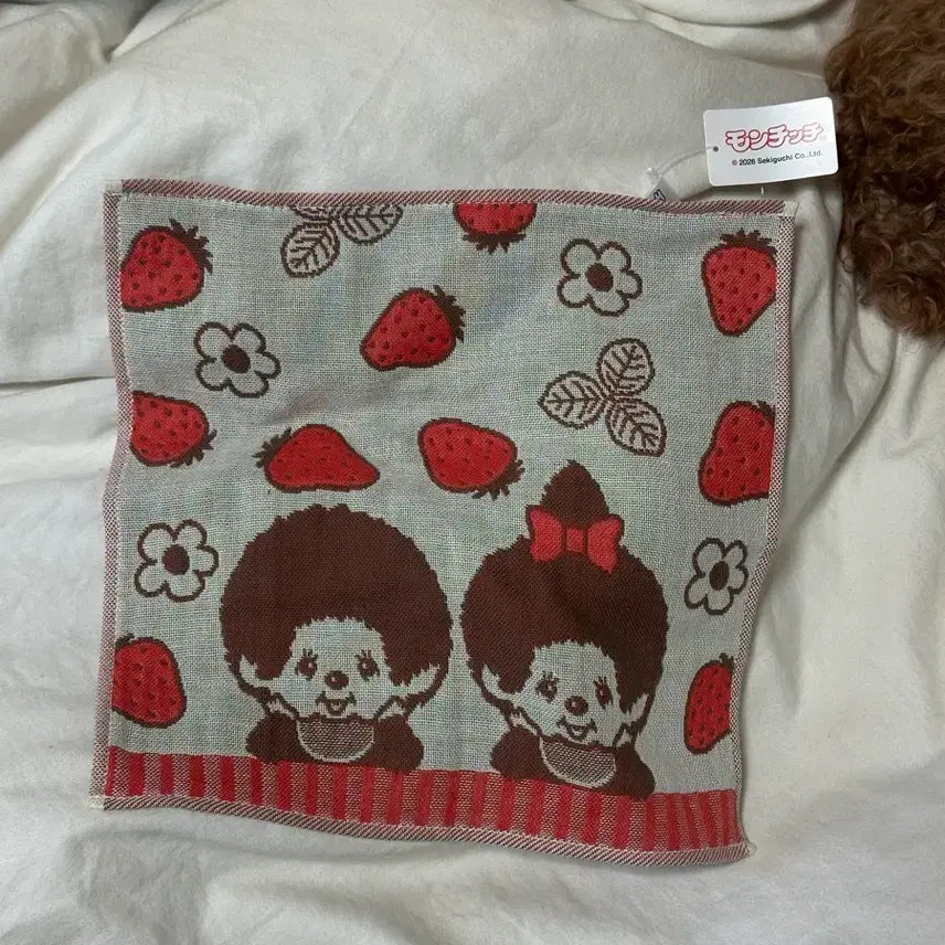 [BUNJANG] Monchhichi Gauze Handkerchief / 몬치치 거즈 손수건 (일본정품)