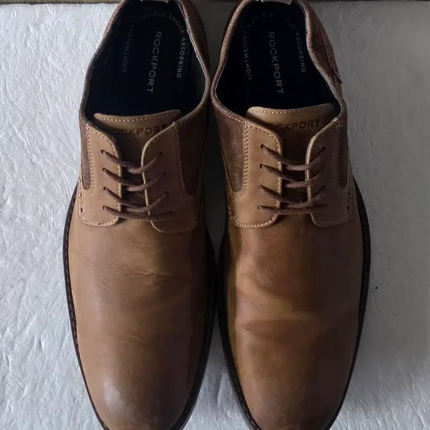 [BUNJANG] Rockport Winston Plain Toe Oxford Tan Brown Wide Fit / [275] 락포트 윈스틴 플레인토 옥스퍼드 탄브라운 와이드ㅡ단종매물최저가