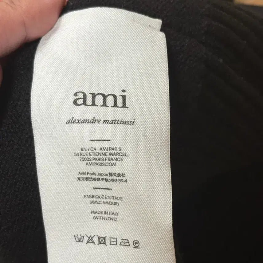 [BUNJANG] AMI Intarsia Big Logo Knit Sweater / 아미 인타르시아 빅로고 니트