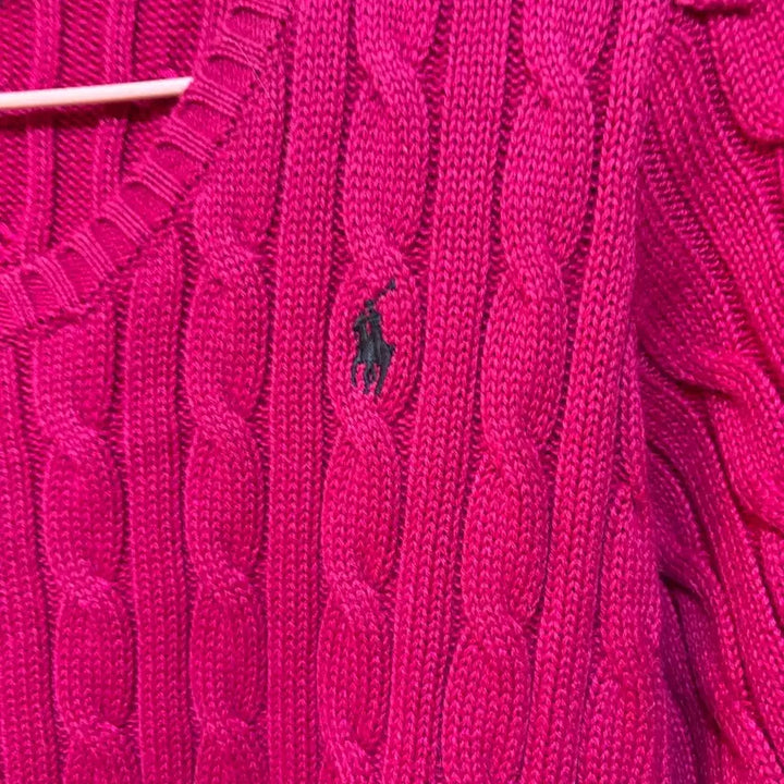 [BUNJANG] Polo Ralph Lauren Cable Knit Mini Dress / 폴로 랄프로렌 케이블 니트 반팔 원피스