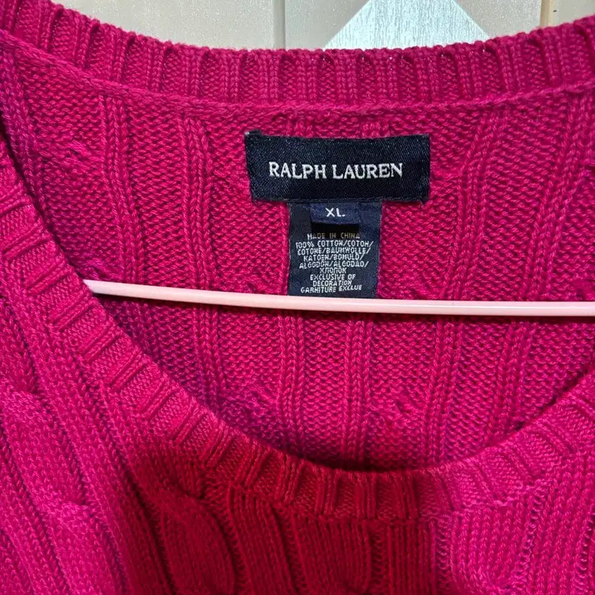 [BUNJANG] Polo Ralph Lauren Cable Knit Mini Dress / 폴로 랄프로렌 케이블 니트 반팔 원피스