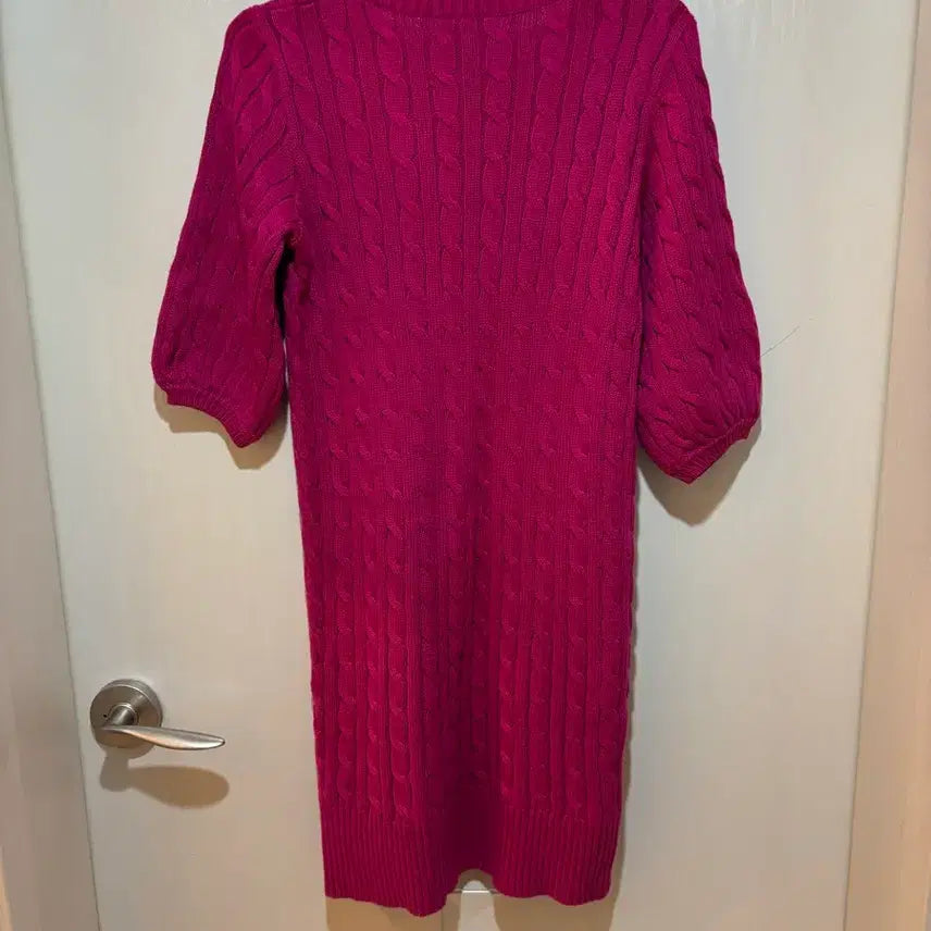 [BUNJANG] Polo Ralph Lauren Cable Knit Mini Dress / 폴로 랄프로렌 케이블 니트 반팔 원피스