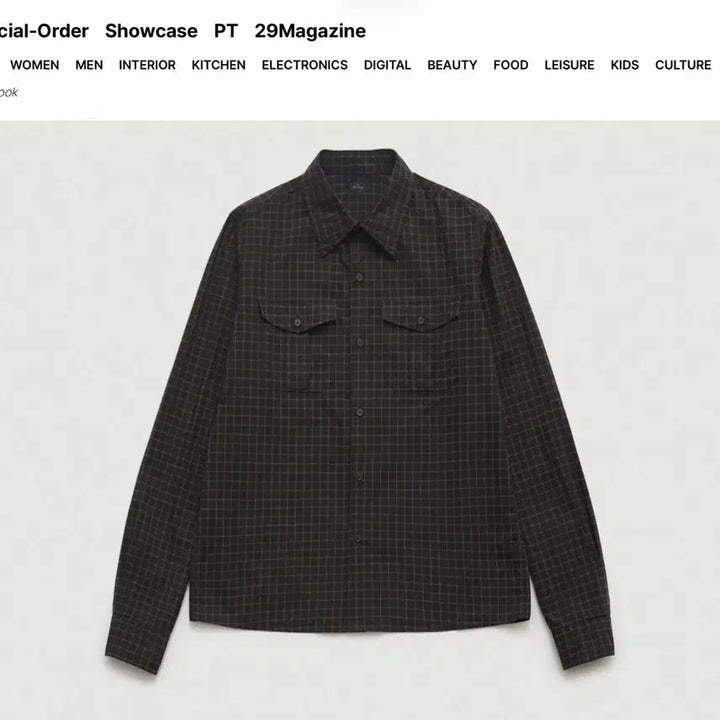 [BUNJANG] The Barnet Check Pocket Shirt Black (New) / 더바넷 체크 포켓 셔츠 판매합니다 (새 상품)