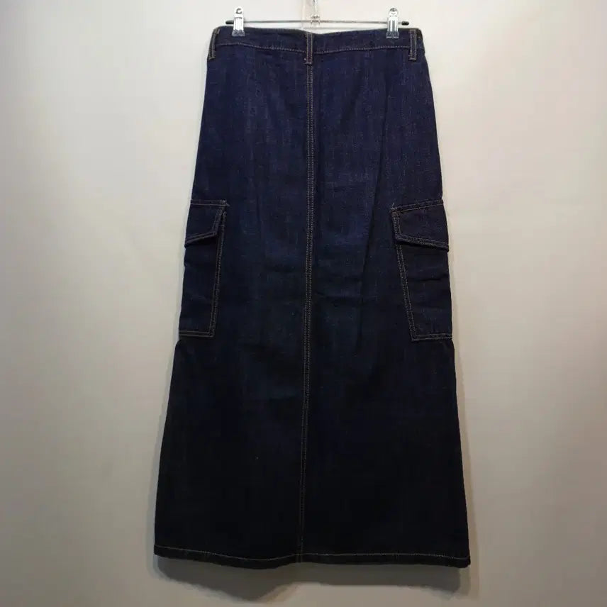 [BUNJANG] Denim Long Cargo Skirt / 청 데님 롱 스커트 카고 포켓27사이즈봄가을  64018