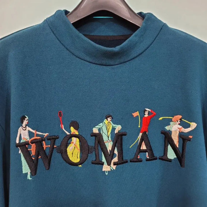 [BUNJANG] Benetton Embroidered Sweatshirt / 베네통 자수 맨투맨 티셔츠