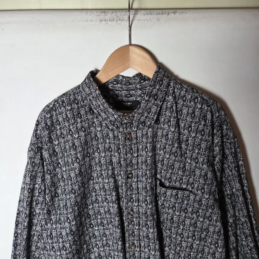 [BUNJANG] Beams Heart Jacquard Pattern Shirt / [Beams heart] 빔즈 자카드 패턴 셔츠