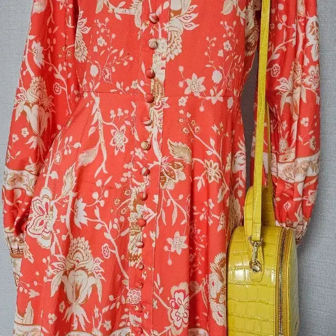 [BUNJANG] Orange Zipper Dress / 주황 자크 원피스..반품 44-47 길이 90