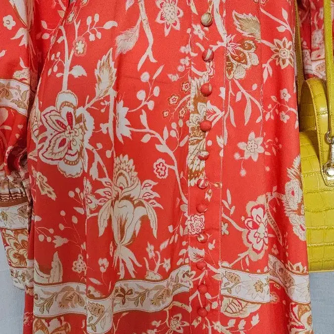 [BUNJANG] Orange Zipper Dress / 주황 자크 원피스..반품 44-47 길이 90
