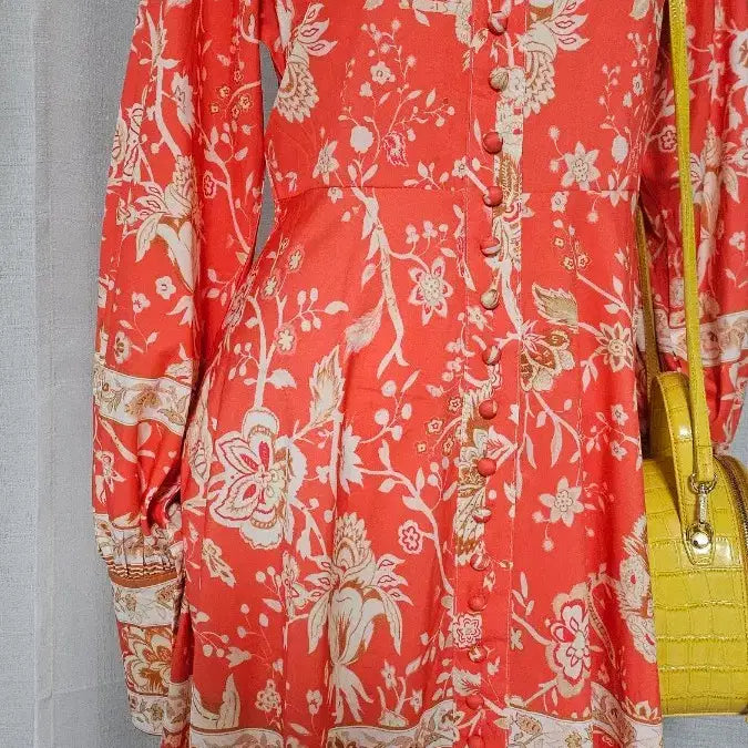 [BUNJANG] Orange Zipper Dress / 주황 자크 원피스..반품 44-47 길이 90