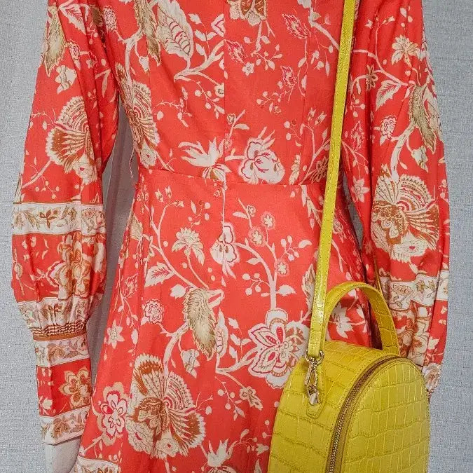 [BUNJANG] Orange Zipper Dress / 주황 자크 원피스..반품 44-47 길이 90