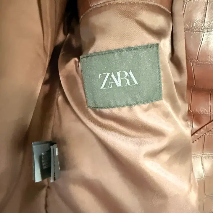 [BUNJANG] Zara Brown-Red Leather Jacket XL / 자라 브라운적색 가죽자켓 레어템 Xl