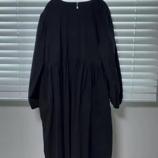[BUNJANG] Black Shirred Long Dress / 블랙 셔링 롱 원피스(새제품)