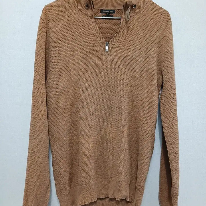 [BUNJANG] Massimo Dutti Brown Half-Neck Knit Sweater / 마시모두띠 브라운 하프넥 니트