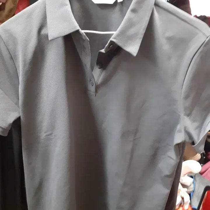[BUNJANG] Gray Polo T-shirt L / 회색 반팔 폴로 티셔츠  L