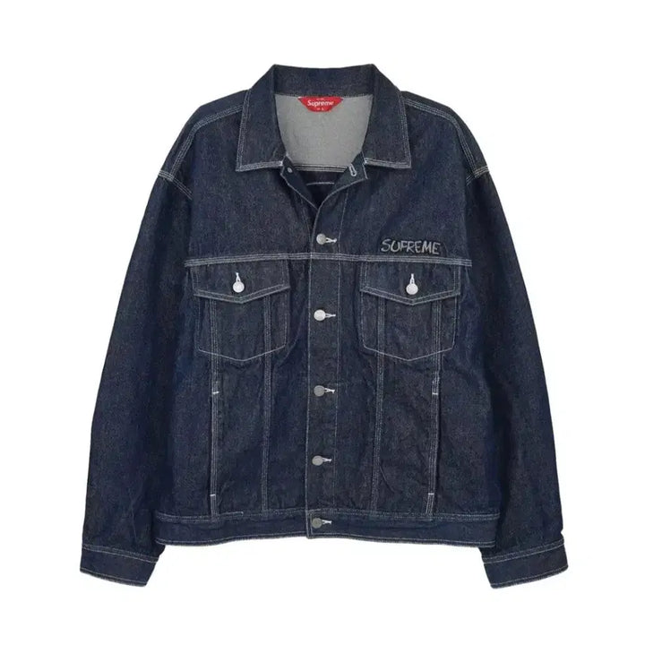 [BUNJANG] Supreme Denim Trucker Jacket (Size L) / 정품 새상품급 네고X) 슈프림 자켓 L