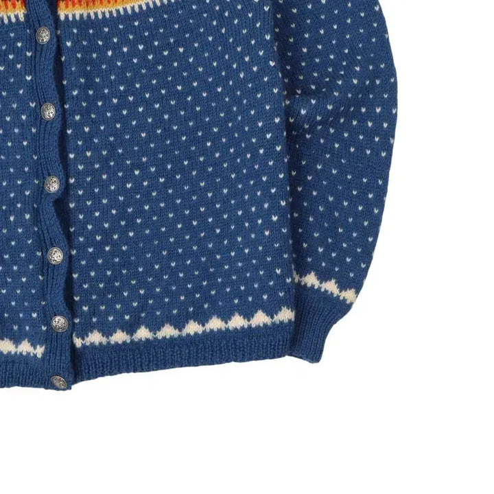 [BUNJANG] Norwegian Handmade Nordic Wool Cardigan / 노르웨이 메이드 빈티지 노르딕 핸드메이드 울 가디건