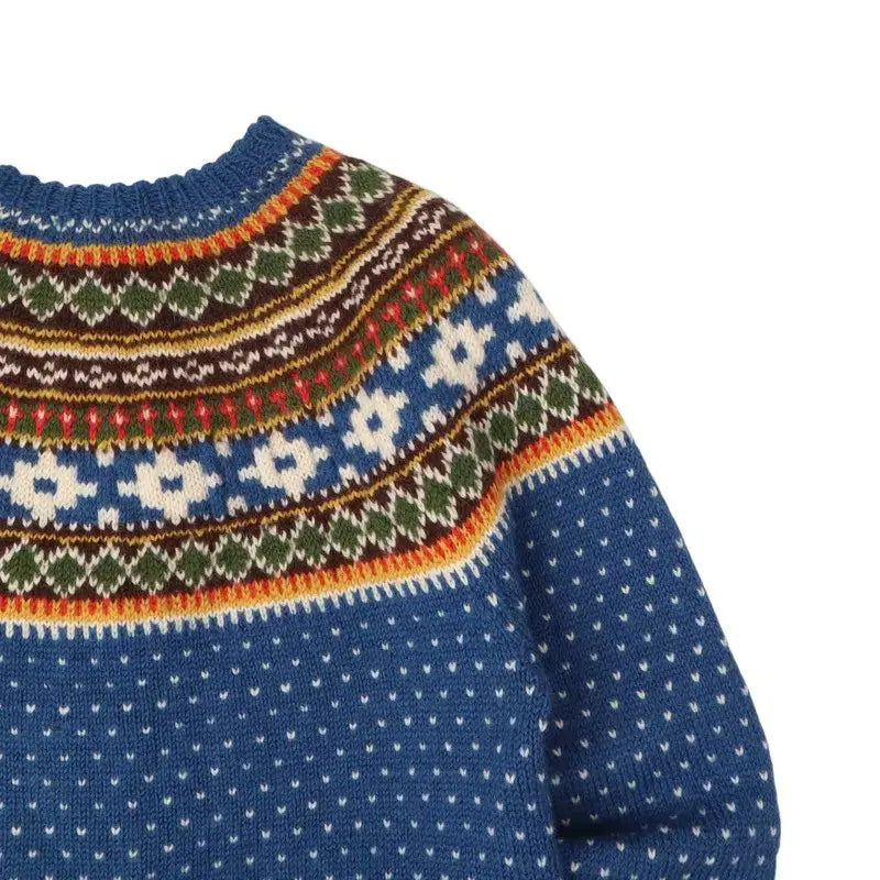 [BUNJANG] Norwegian Handmade Nordic Wool Cardigan / 노르웨이 메이드 빈티지 노르딕 핸드메이드 울 가디건