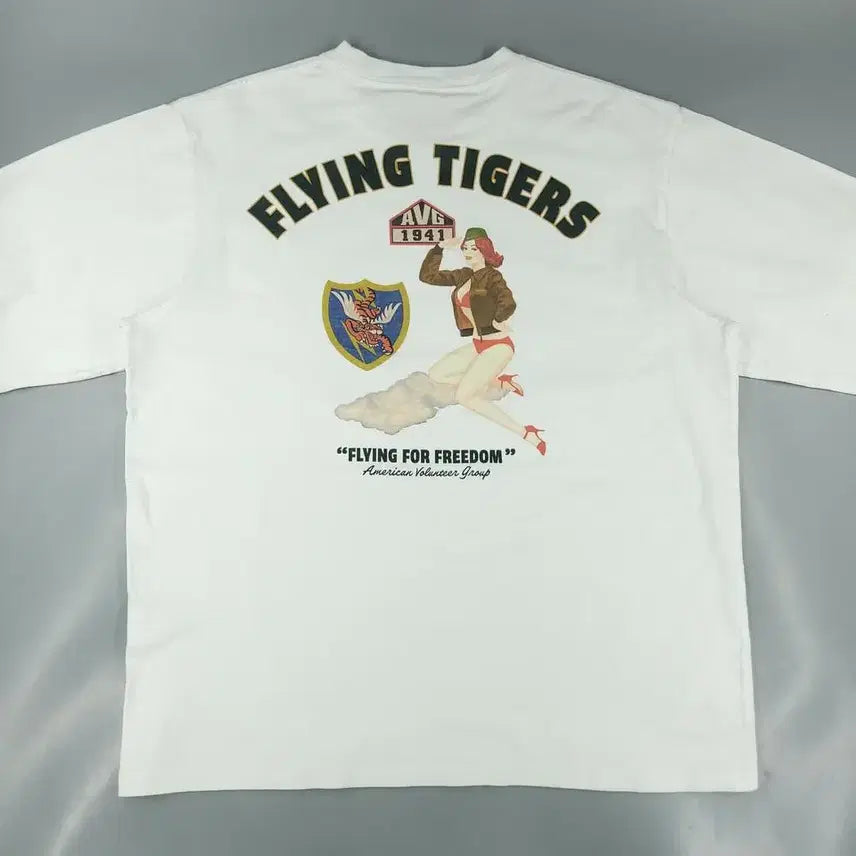 [BUNJANG] AVIREX Flying Tigers Military Jacket / AVIREX 아비렉스 JP 화이트 딥그린 로고 플라잉타이거즈 밀리터리 올