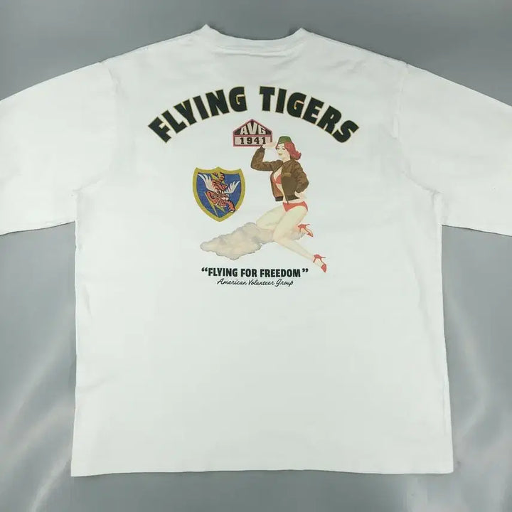 [BUNJANG] AVIREX Flying Tigers Military Jacket / AVIREX 아비렉스 JP 화이트 딥그린 로고 플라잉타이거즈 밀리터리 올