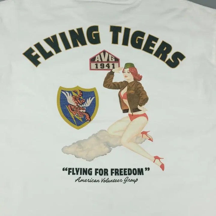 [BUNJANG] AVIREX Flying Tigers Military Jacket / AVIREX 아비렉스 JP 화이트 딥그린 로고 플라잉타이거즈 밀리터리 올