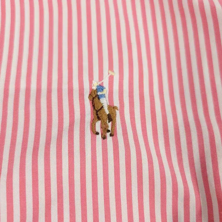 [BUNJANG] Polo Ralph Lauren Stanton Custom Fit Striped Shirt / 폴로랄프로렌 핑크 화이트 스트라이프 멀티포니 스탠튼 커스텀핏 컷어웨이 코