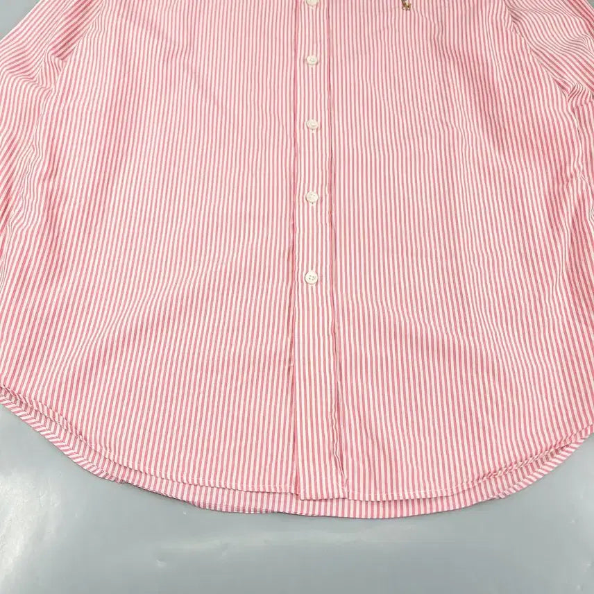 [BUNJANG] Polo Ralph Lauren Stanton Custom Fit Striped Shirt / 폴로랄프로렌 핑크 화이트 스트라이프 멀티포니 스탠튼 커스텀핏 컷어웨이 코
