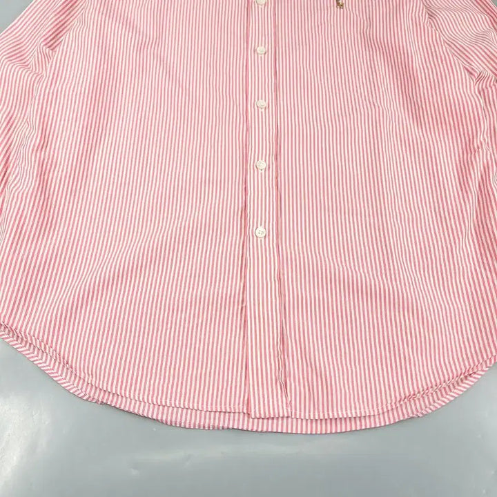 [BUNJANG] Polo Ralph Lauren Stanton Custom Fit Striped Shirt / 폴로랄프로렌 핑크 화이트 스트라이프 멀티포니 스탠튼 커스텀핏 컷어웨이 코