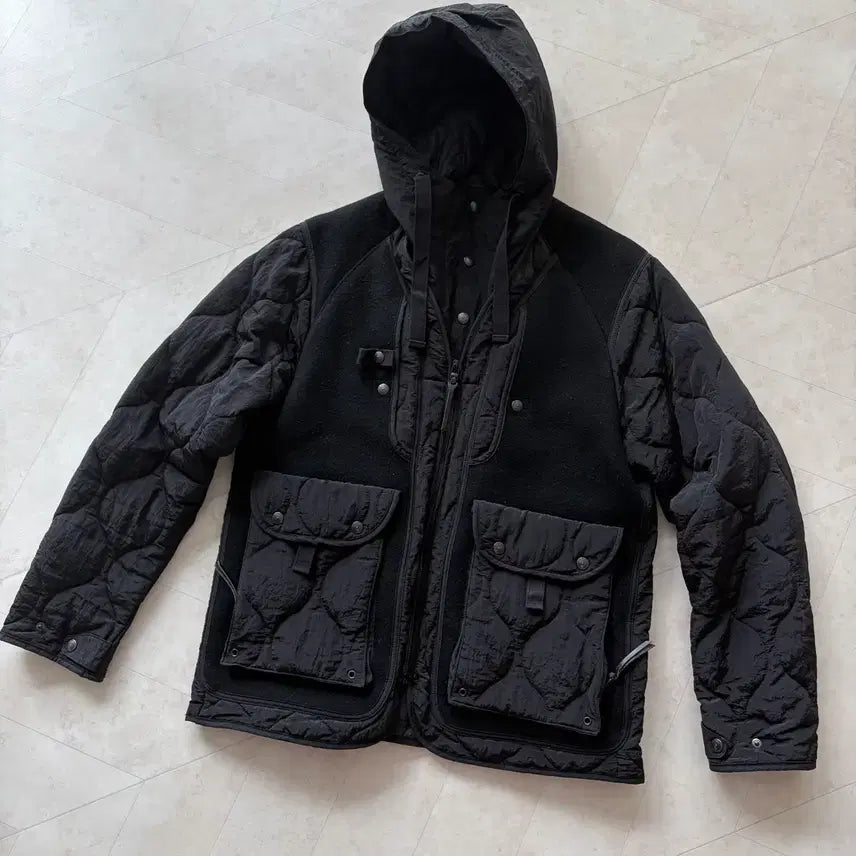 [BUNJANG] Eastlogue Quilted Sherpa Jacket Black / (M)이스트로그 퀼팅 셰르파 자켓 블랙