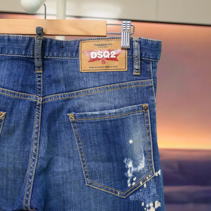 [BUNJANG] Dsquared2 Sexy Twist Jean Paint Wash Denim / (정품) 디스퀘어드2 페인트 워싱 데님