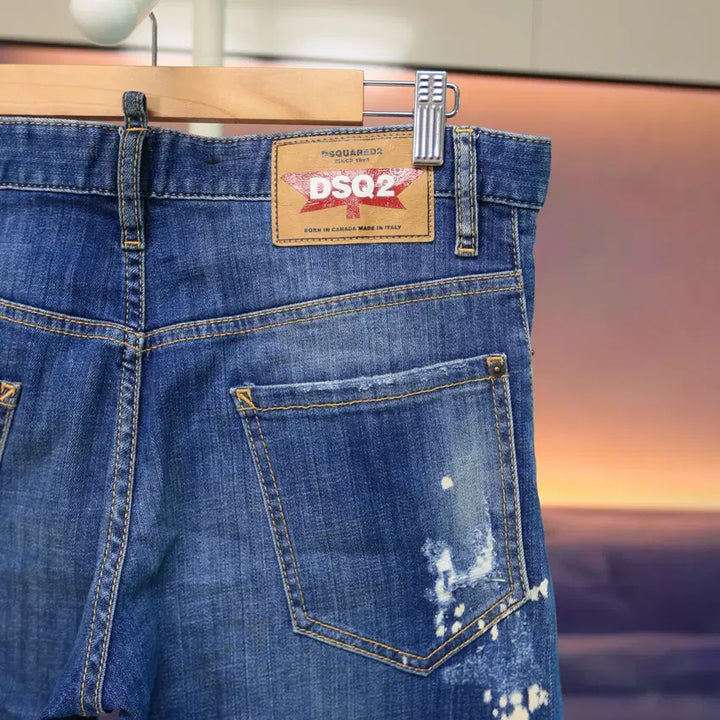 [BUNJANG] Dsquared2 Sexy Twist Jean Paint Wash Denim / (정품) 디스퀘어드2 페인트 워싱 데님