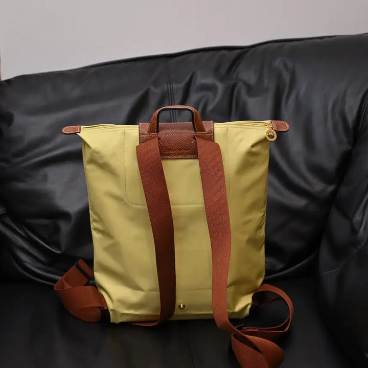 [BUNJANG] Longchamp Cheese Leather Backpack / 롱샴 백팩 치즈 소가죽 빅사이즈