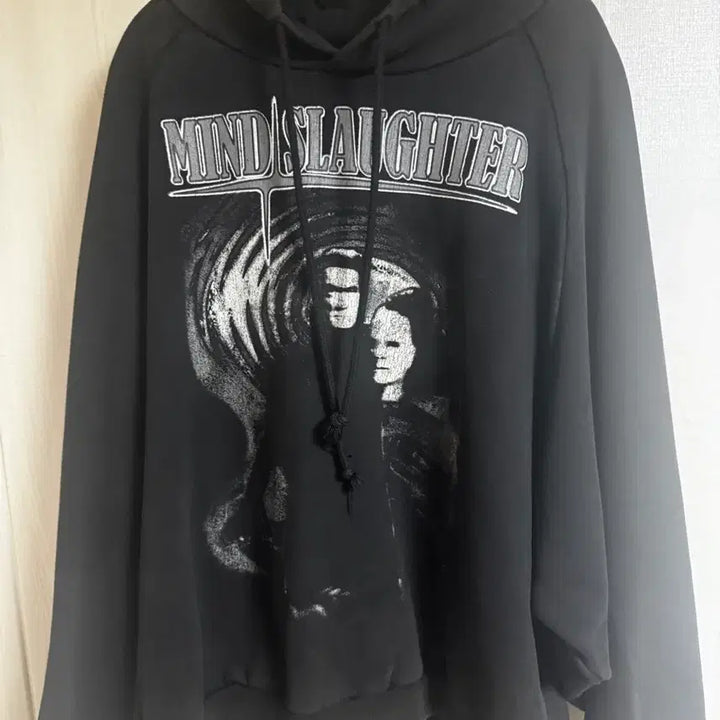 [BUNJANG] Project G/R Mind Slaughter Washed Hoodie Black / 프로젝트 G/R 마인드 슬로터 빈티지 워시드 후드 블랙