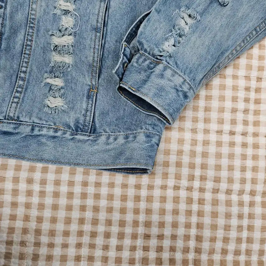 [SOLD OUT] 드레스볼륨 오버핏 짖청 데님 자켓 남자100~105
