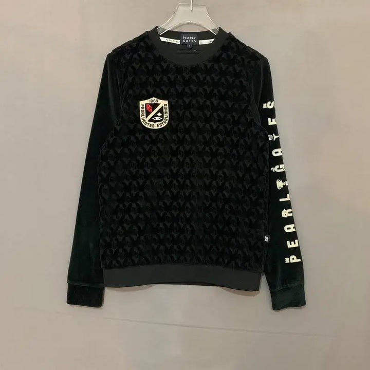 [BUNJANG] Pearlygates Golf Bunny Velvet All-Over Pattern Sweatshirt / 2 파리게이츠 골프 바니 벨벳 올오버 패턴 맨투맨