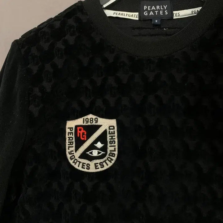 [BUNJANG] Pearlygates Golf Bunny Velvet All-Over Pattern Sweatshirt / 2 파리게이츠 골프 바니 벨벳 올오버 패턴 맨투맨