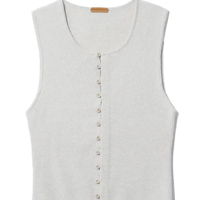 [BUNJANG] Le917 Sleeveless Knit Top / Le917 BUTTON DOWN SLEEVELESS KNIT TOP