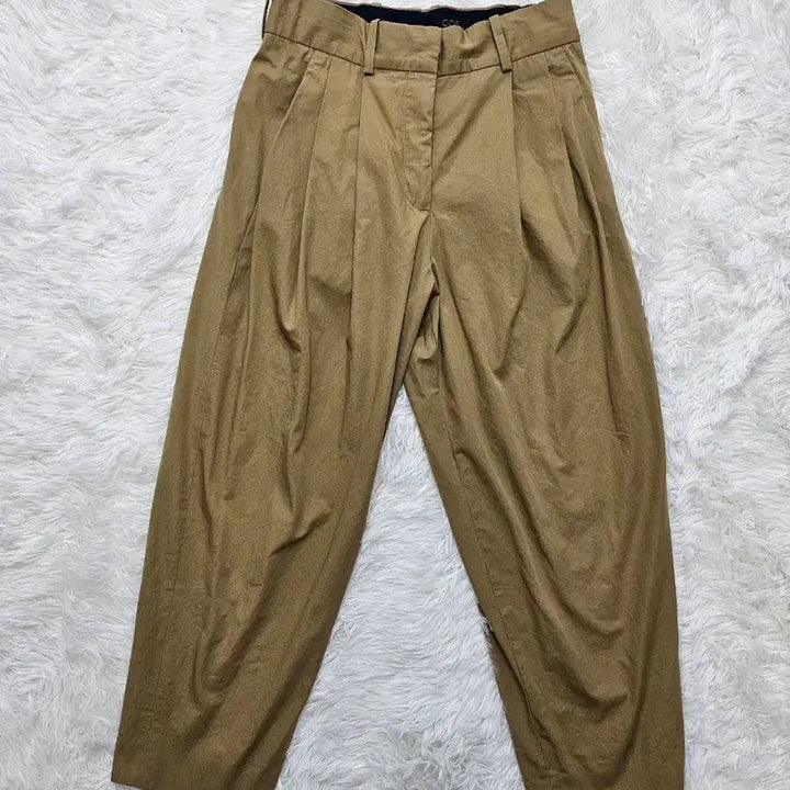[BUNJANG] COS Khaki Pleated Wide Pants / COS 코스 카키색 플리츠 와이드 팬츠