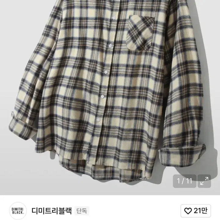 [BUNJANG] DIMITRI BLACK Tartan Check Shirt Navy M / 디미트리블랙 타탄 체크 셔츠 네이비 m